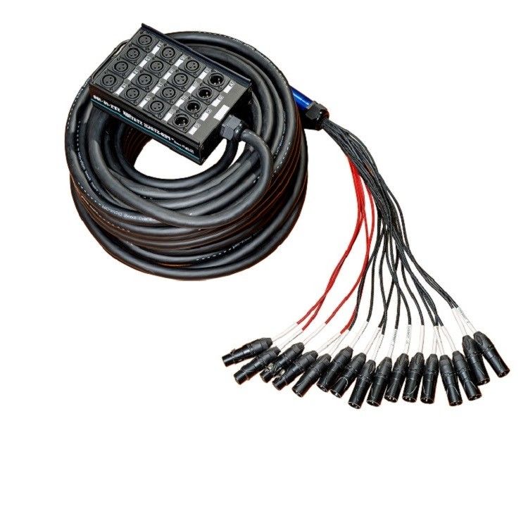 20 ช่อง สงค์เคเบิล โปรไฟล์ต่ํา XLR ส่งแผ่นวงจร XLR Splitter 100 ฟุต