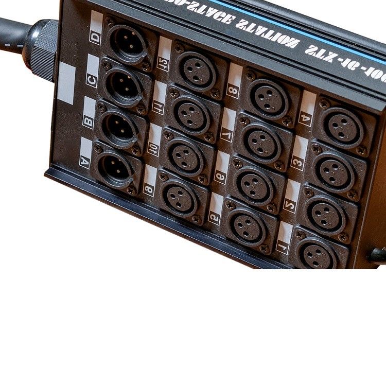 20 ช่อง สงค์เคเบิล โปรไฟล์ต่ํา XLR ส่งแผ่นวงจร XLR Splitter 100 ฟุต