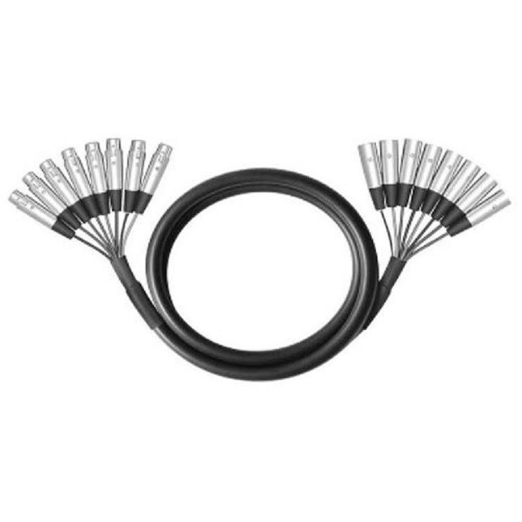 8 Way Multicore Cable XLR เพศชายไป XLR เพศหญิง 8 ช่องเคเบิลงู