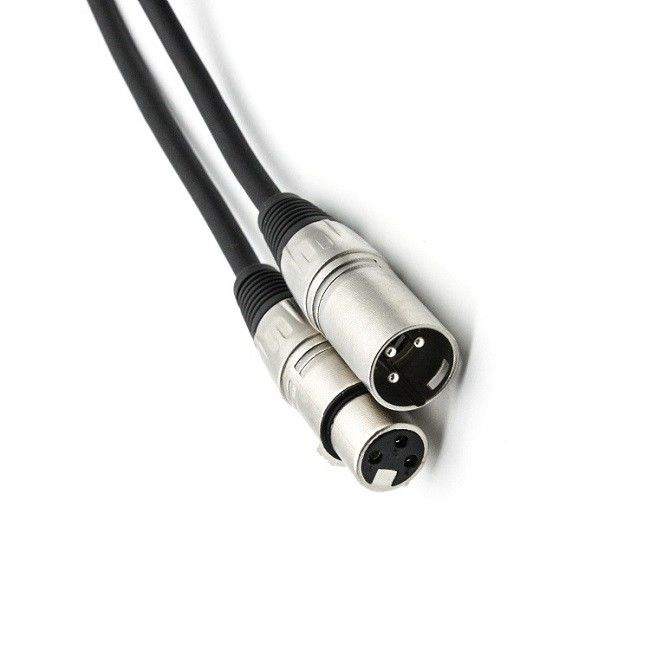 สายไมโครโฟน XLR 3 ปิน สายไมโครโฟนชายต่อหญิง สายไมโครโฟนสีดํา สาย XLR