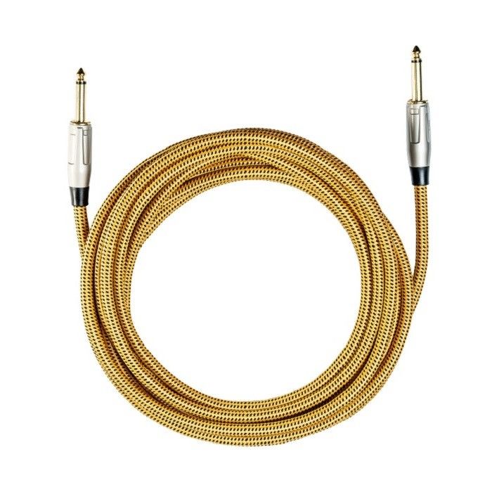 6.35mm กีต้าร์เคเบิล เครื่องมือ แพทช์เคเบิล ไนลอนผสมตรงไปตรง Amp เคเบิล