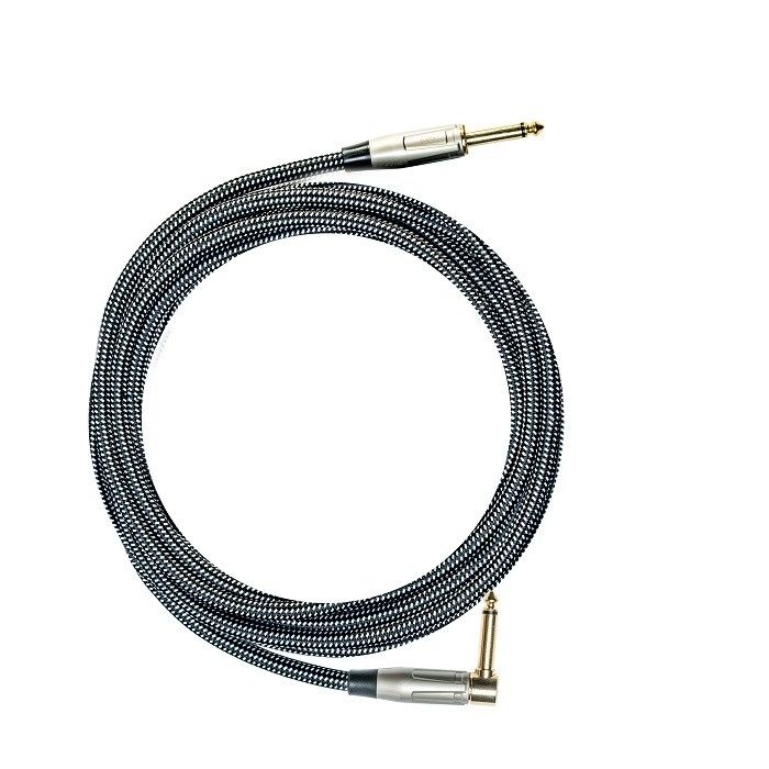100% OEM กีต้าร์เคเบิลเครื่องมือ แพทช์เคเบิ้ล Tweed ผ้าตรงไปยังมุม