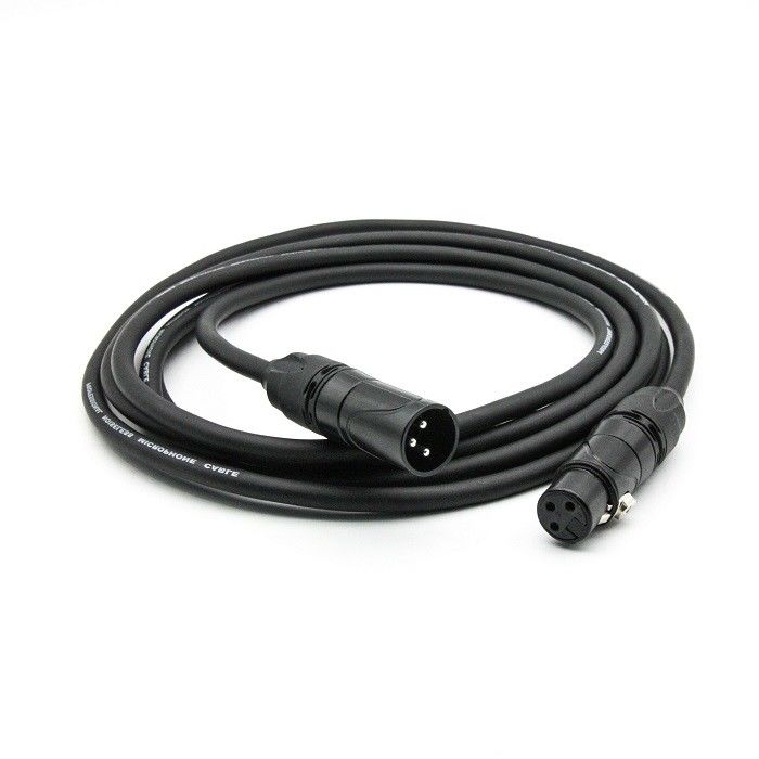 AWG 24 XLR สายไมโครโฟน สีดํา XLR ชายไป XLR สายไมโครโฟนหญิงสําหรับเครื่องผสม