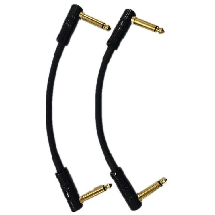 0.6ft Patch Cable Cord 2 Pcs Pack 6.35 มิลลิเมตร สายเครื่องมือพล็อกมุมสําหรับแผ่นปิด