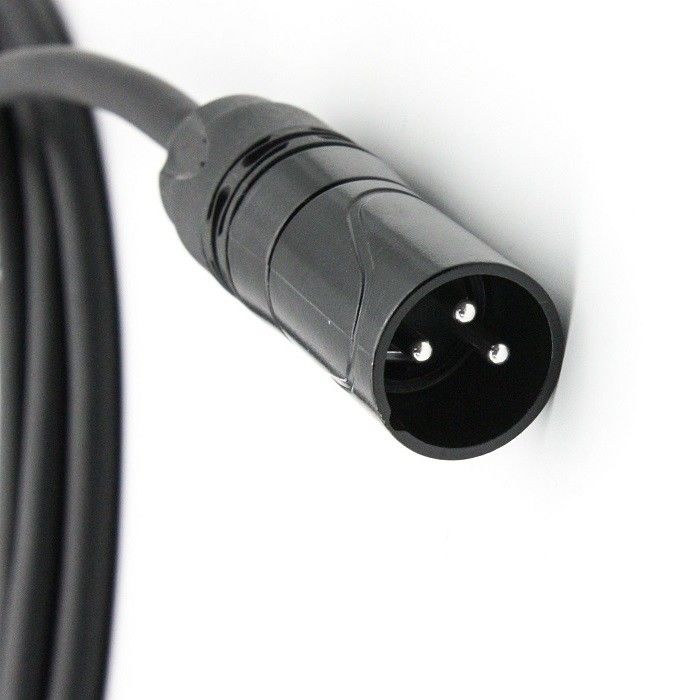 5m 6m XLR เครื่องไมโครโฟนเคเบิล OFC คอนดิกเตอร์ เครื่องไมโครโฟนสาย 3 ปิน XLR-XLR สายดํา