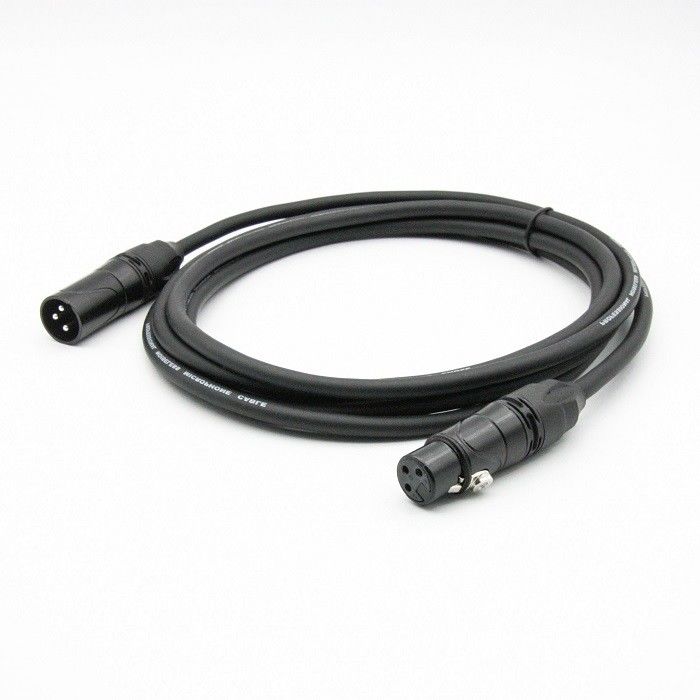 OFC Conductor Mic Patch Cords 3 Pin Xlr To Xlr Adapter สายดํา