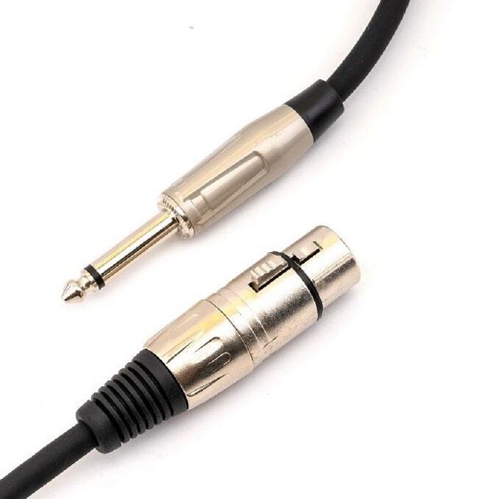 Awg22 XLR สายไมโครโฟน 6.35 มม 10 ฟุต XLR สายไมโครโฟน XLR ถึง 1/4