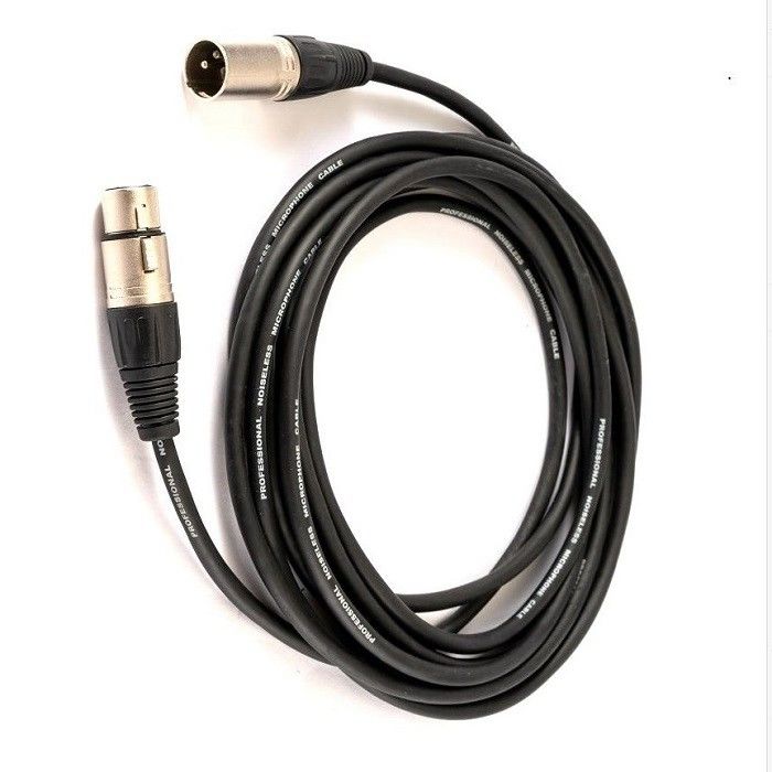20 ฟุตชายไปยังหญิง Xlr Cable สีดํา Mic Cord สายนําสําหรับเครื่องผสมไมโครโฟน