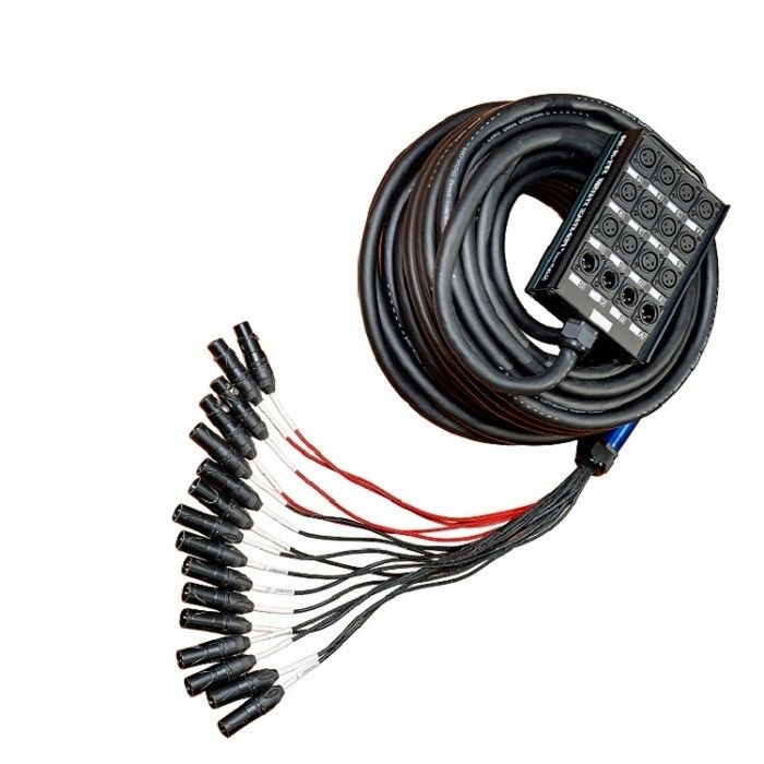 บอลล์ออดิโอ สงค์เคเบิลหลายช่องทาง โปรไฟล์ต่ํา XLR ส่งแผ่นวงจร XLR Splitter 100 ฟุต