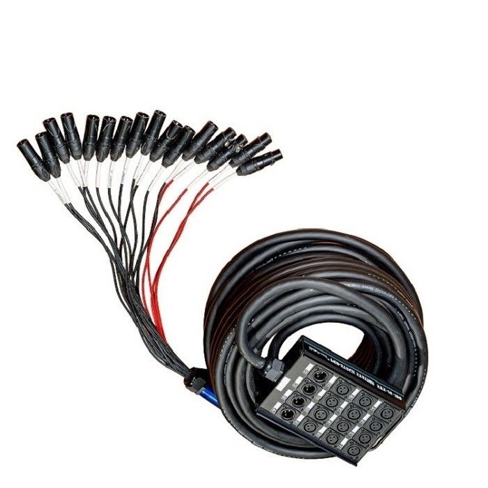 100 ฟุต 24 ช่องเสียง สงค์เคเบิล XLR ส่งบอร์ด สงค์เคเบิล XLR สปลิเตอร์เคเบิล