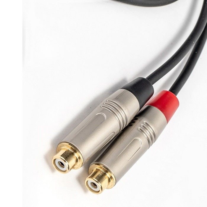 เสียง Y Splitter Cable 3.5 มม สเตียโร่ ถึง RCA สองตัว สําหรับเครื่องผสมเสียง