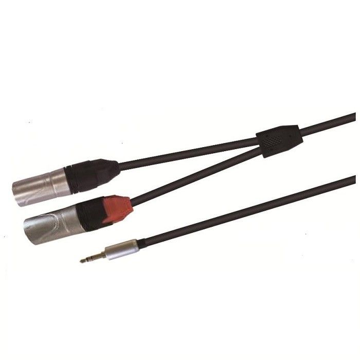 0.3M 1M 2M เพศชาย สเตเรีย Y แอดป์เตอร์เคเบิล 3.5 มม สเตเรีย To Dual XLR