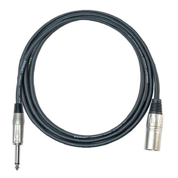 XLR หญิงถึง 1/4 นิ้ว 6.35 มิลลิเมตร TS ไมโครโฟนเคเบิล ไมโครคอร์ด สีดํา XLR เคเบิล 10 ฟุต
