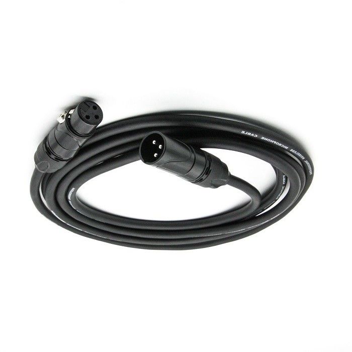 OFC Mic Patch Cord 3 Pin XLR ทําให้เป็นสายไมโครโฟนสีดํา 20 ฟุต