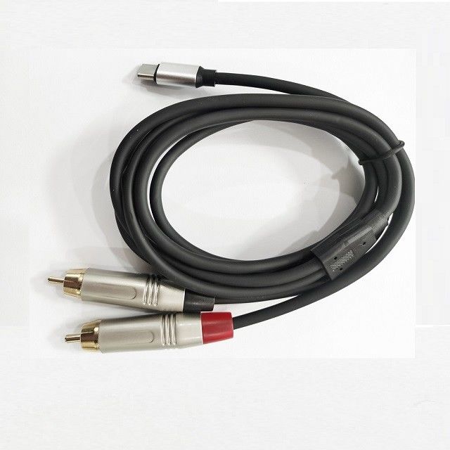 DAC C Type to Dual RCA Y Splitter Cable บิดในชิป DAC ที่มีพลัง