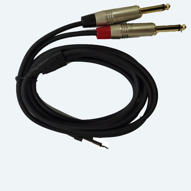 DAC C Type To Dual 1/4 Inch Instrument Y Splitter Cable สร้างในชิป DAC ที่มีพลัง