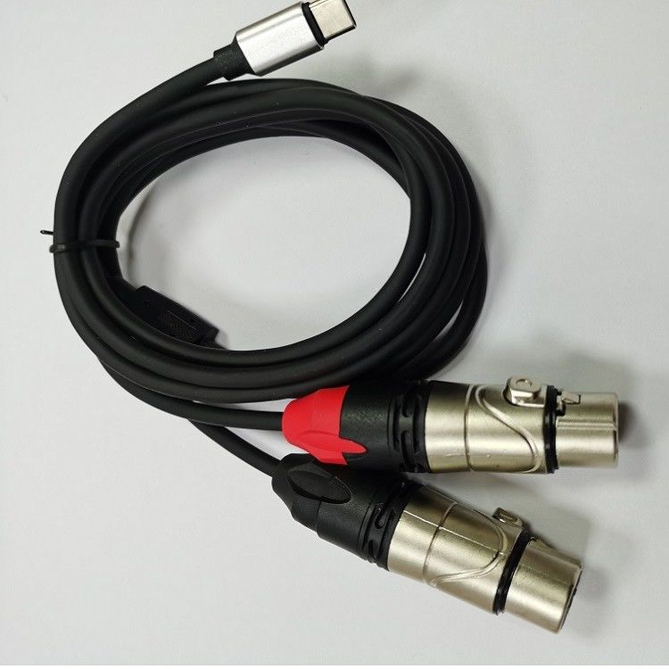 DAC C ถึง Dual XLR สายเสียงหญิง Y Splitter ใส่ชิป DAC ที่มีพลัง