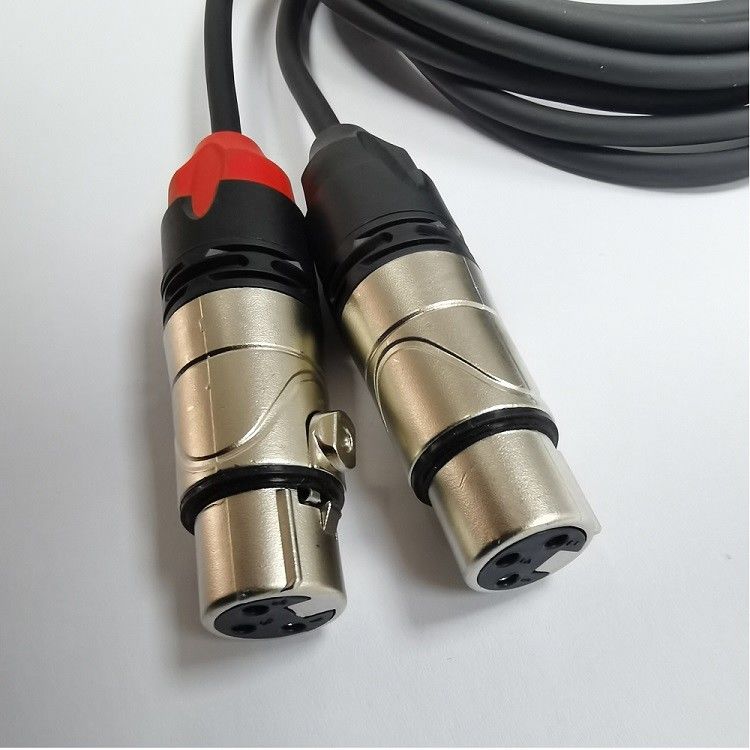 DAC C ถึง Dual XLR สายเสียงหญิง Y Splitter ใส่ชิป DAC ที่มีพลัง