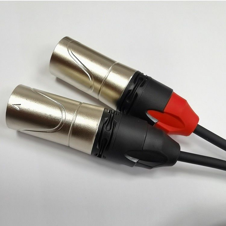 DAC C to Dual XLR Male Audio Cable Y Splitter สร้างในชิป DAC ที่มีพลัง